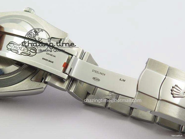 Gray SS Dial A3136 Sliver On Sticks 41mm SS Bracelet Markers Datejust II 116334 1225